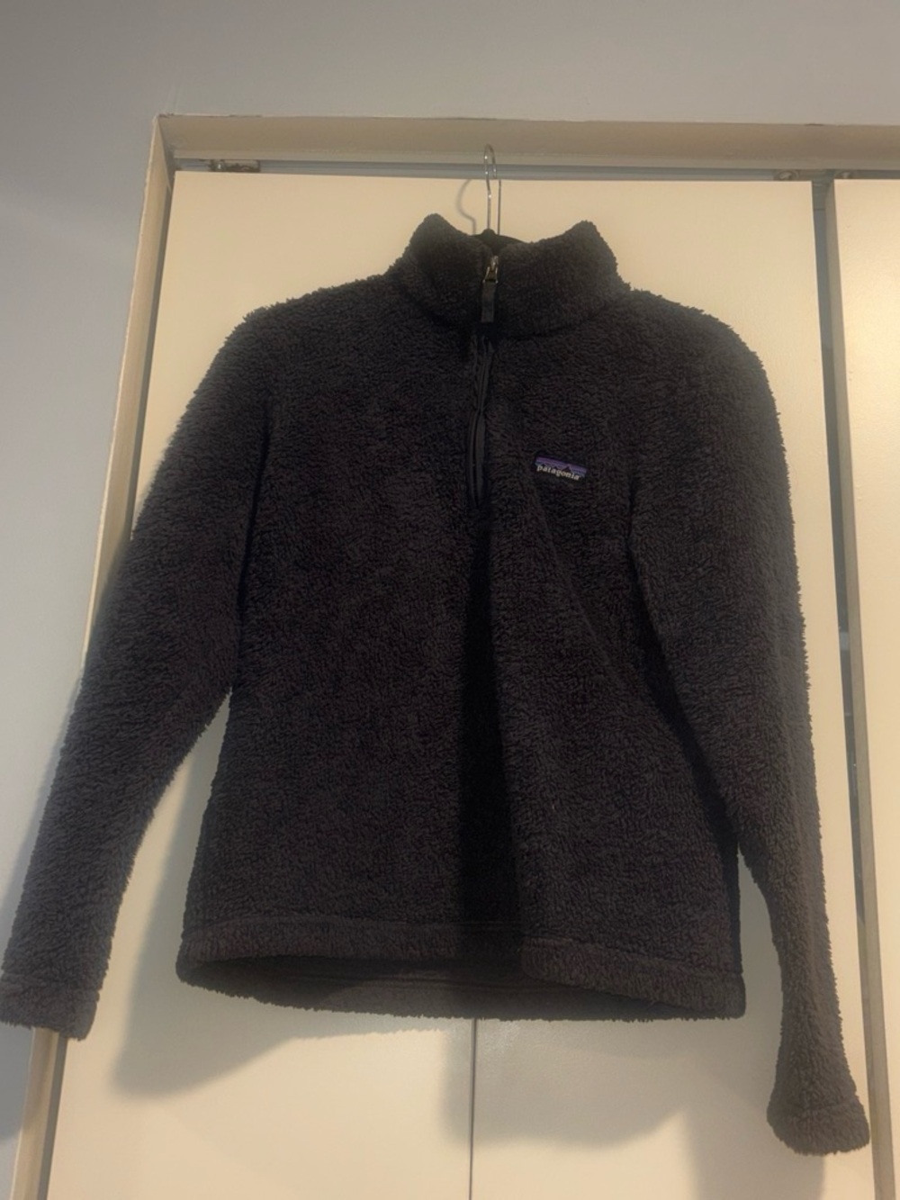 Patagonia Navy Fuzzy Quarter-Zip Pullover